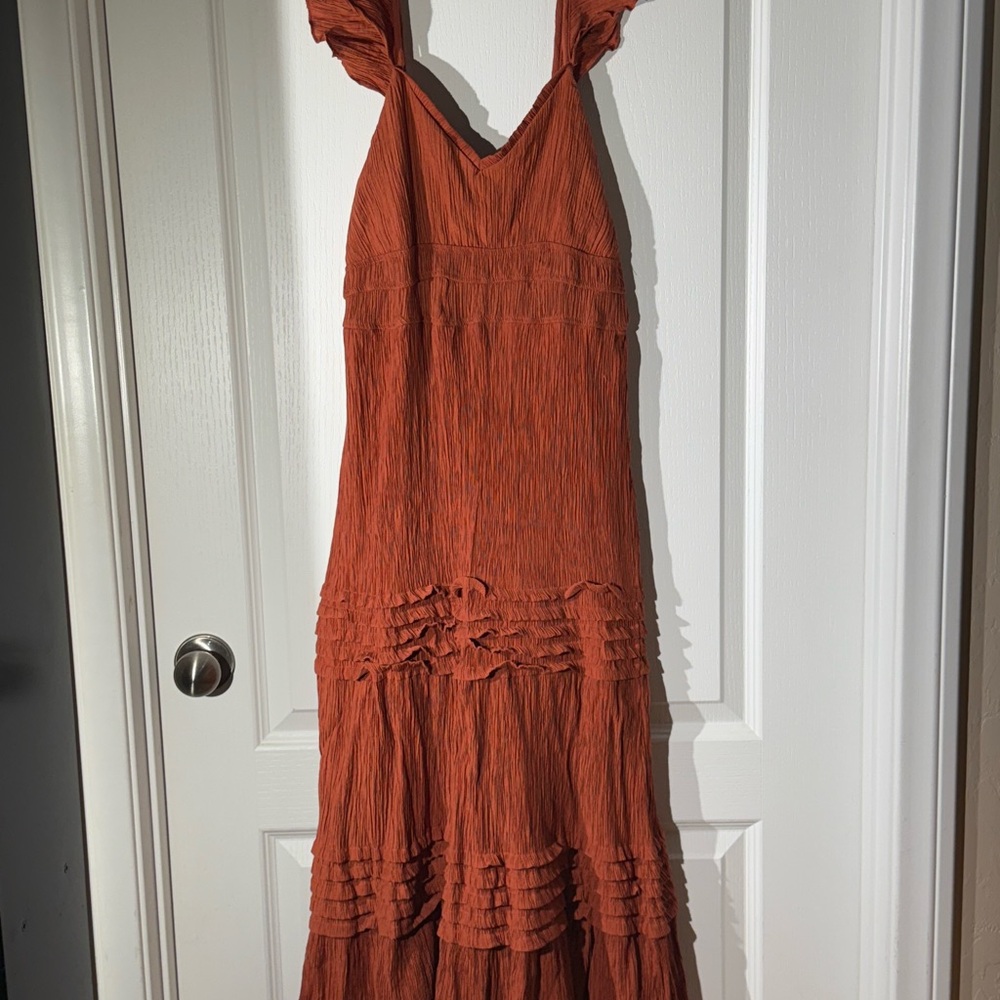 Max & Ash Bohemian Rust Sleeveless Dress